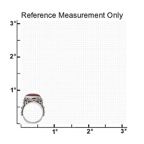 Artisan Crafted Sterling Silver Cushion Red Jasper Ring Size 9 - Picture 7 of 16